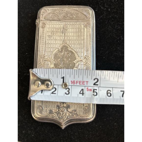 Sterling Silver Edwardian Engraved Cigarette Card Hinged Case 32.7g 925 - Picture 12 of 12